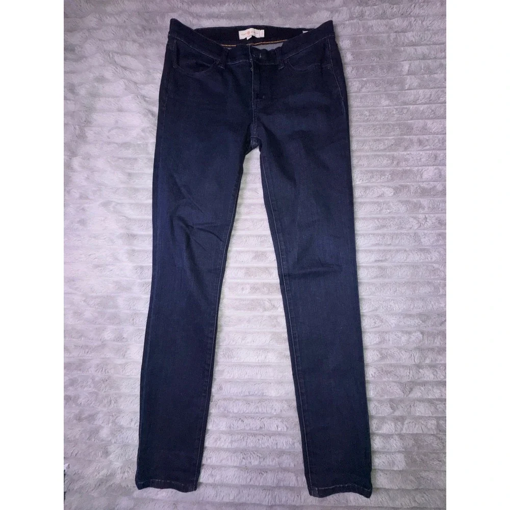 Tory Burch Women's 29 Legging Jeans Dark‎ Wash Indigo Skinny Stretch Denim